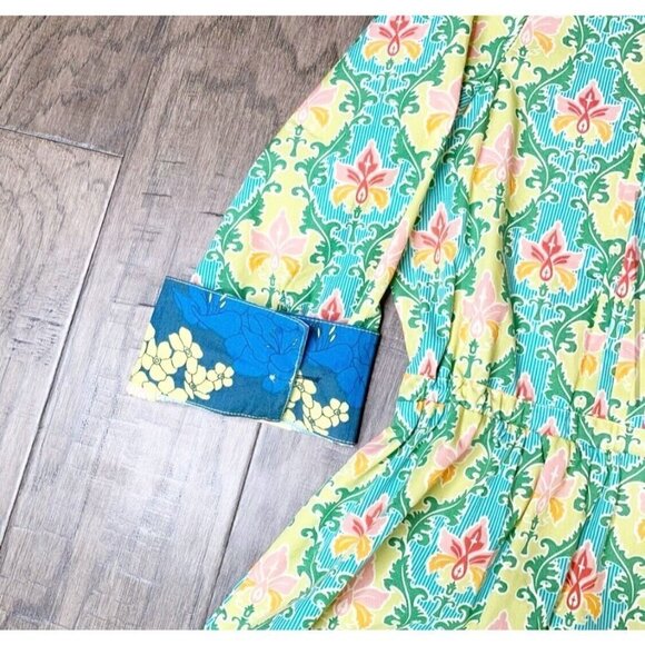 Matilda Jane Sz S Womens Button Down Shirt Mini Dress Tunic Top Floral Print - Picture 5 of 13